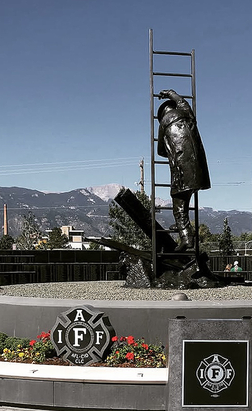 Located in the shadow of Pikes Peak in Colorado Springs, the International Association of Fire Fighters' Memorial honors the sacrifice made by IAFF members who have given their lives in the line of duty.